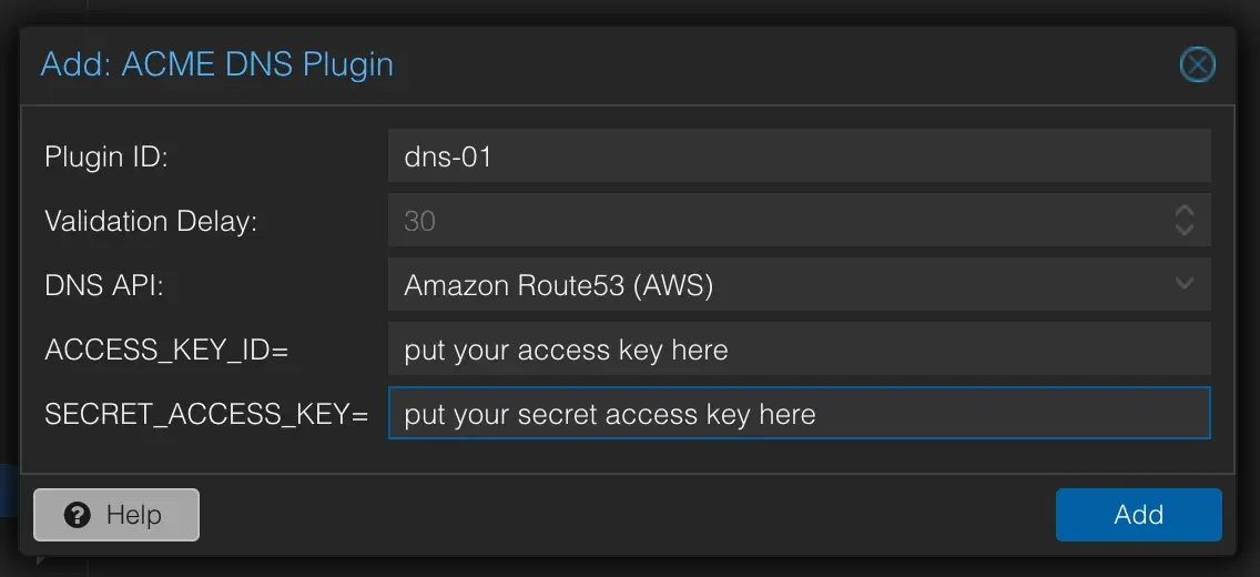 Add access keys